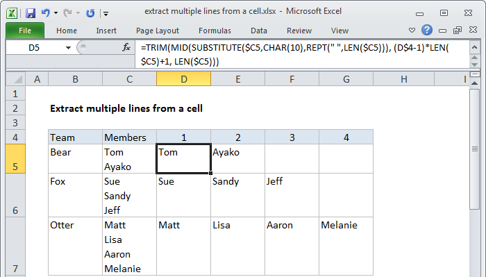 how-to-get-multiple-lines-in-an-excel-cell-youtube